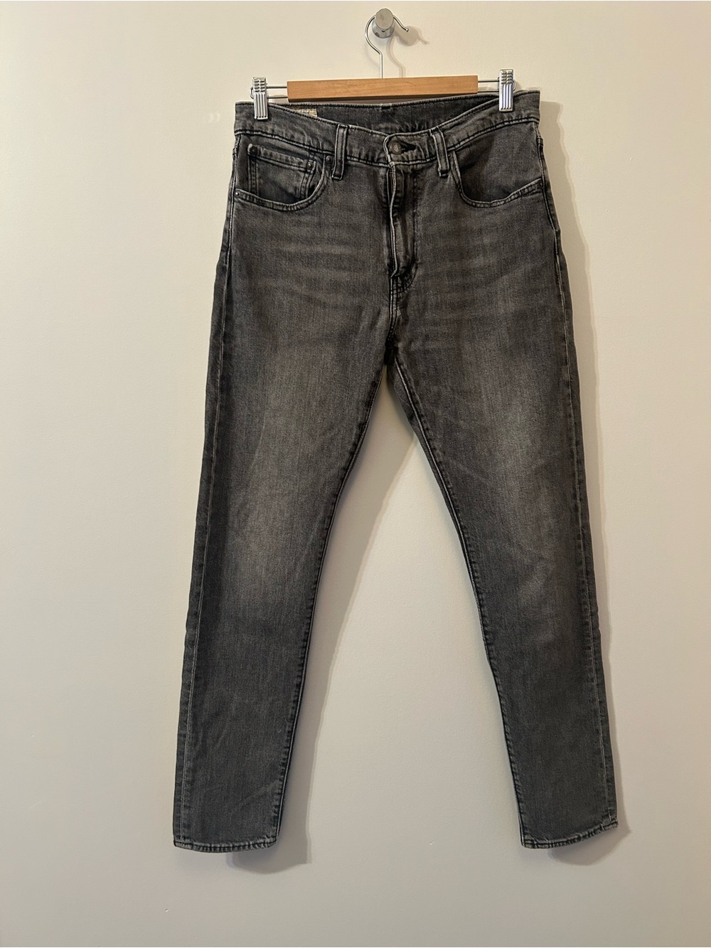 Levi's Premium 512 Slim Taper Jeans Men's W32 L32 Washed Charcoal Grey Big E
